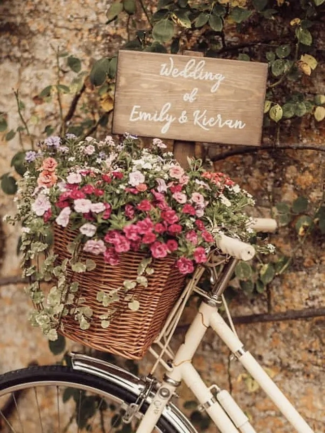 Small Personalised Wooden Wedding Welcome Sign