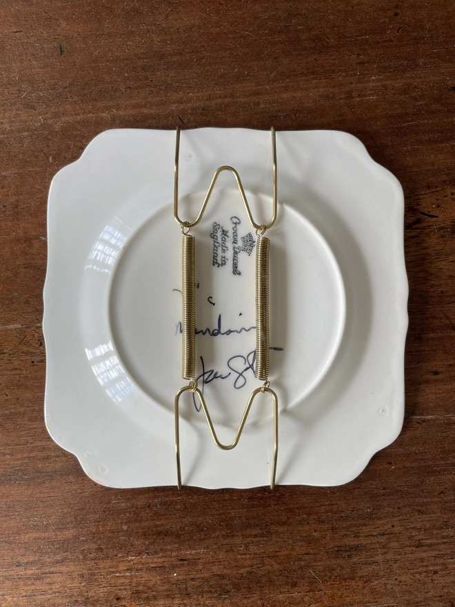 back of plate with wall hanger