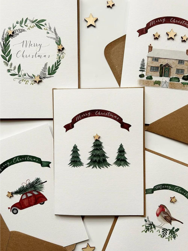 luxury embellished christmas card selection