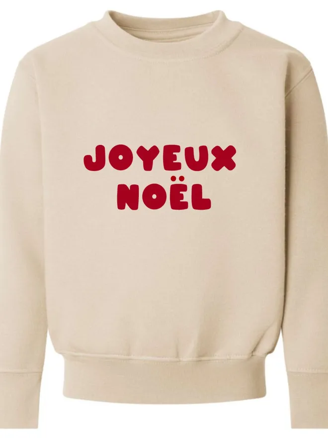 'Joyeux Noël' Merry Christmas Kids Sweatshirt