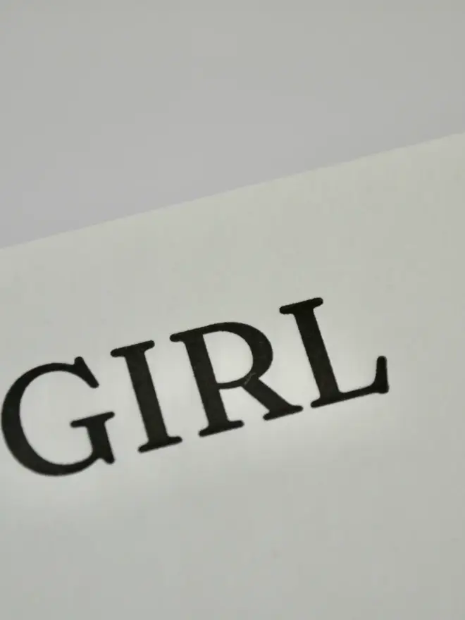 Letterpress Printed Handcrafted Baby Girl Card 