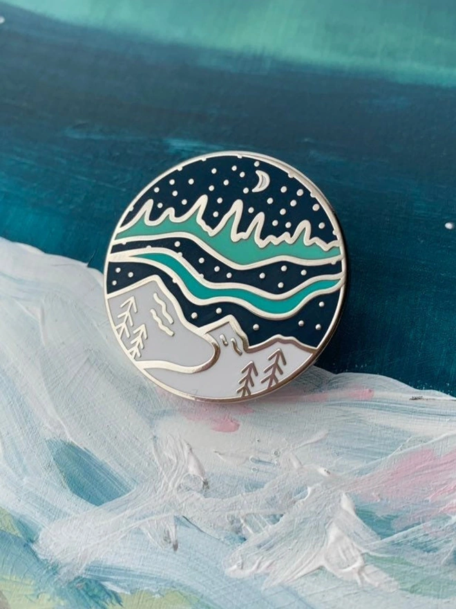 Northern Lights Enamel Pin