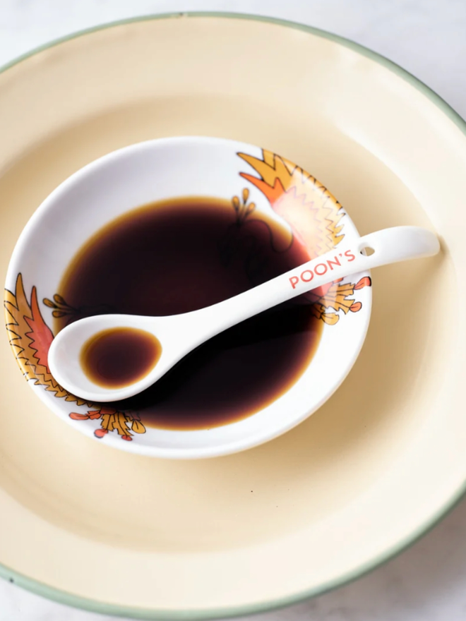Premium Soy Sauce. A sample of sauce in a dish.