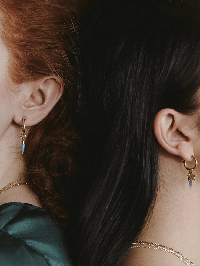 two spikes on ears earring