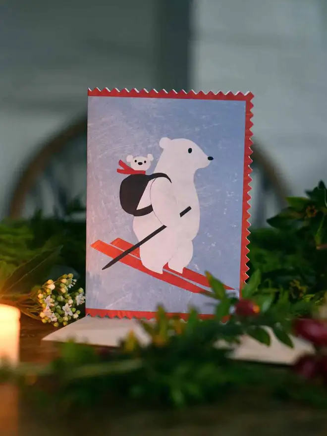 Mama Bear Christmas card Mortlake Papers