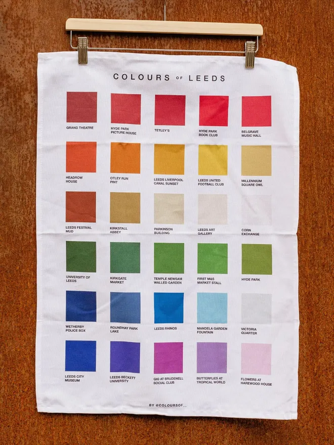 Colours Of Leeds Tea Towel