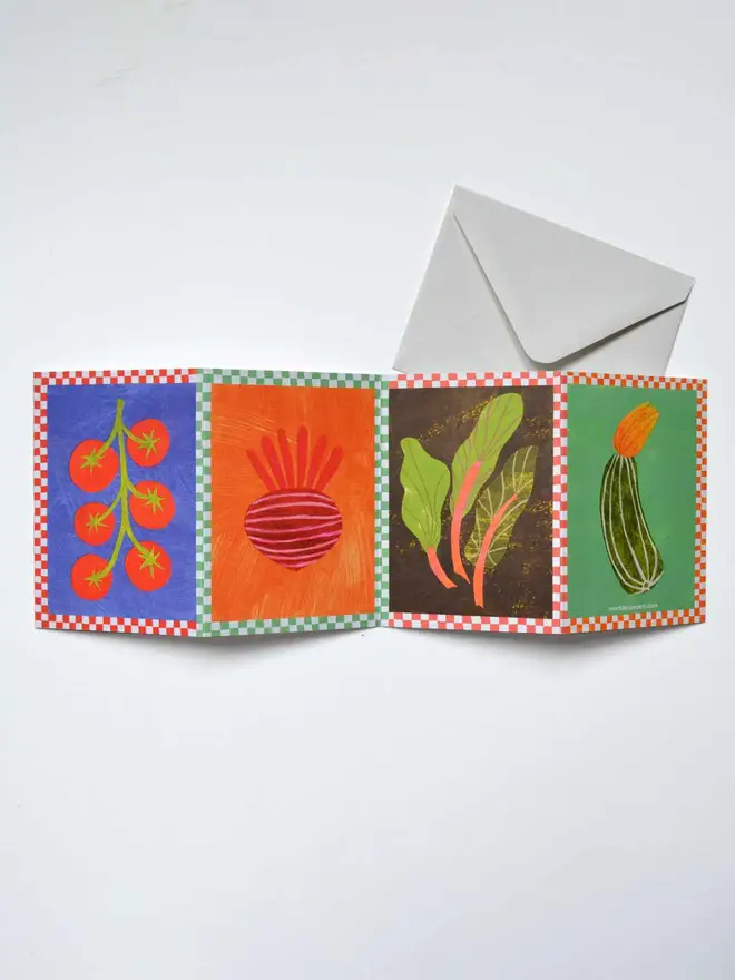 Veg patch concertina card