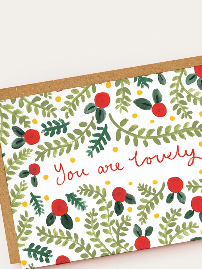 you are lovely close up card