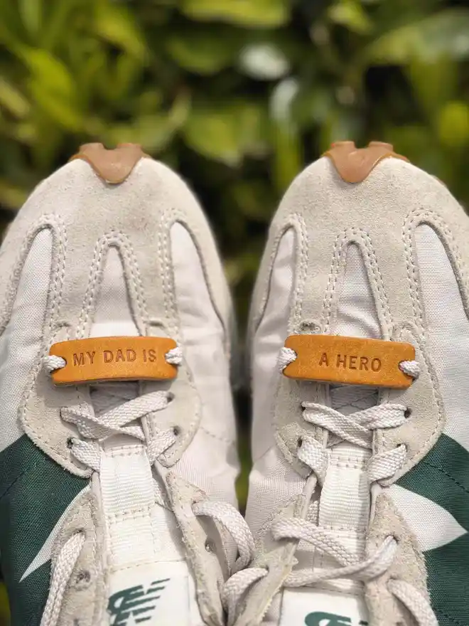 Leather trainer labels