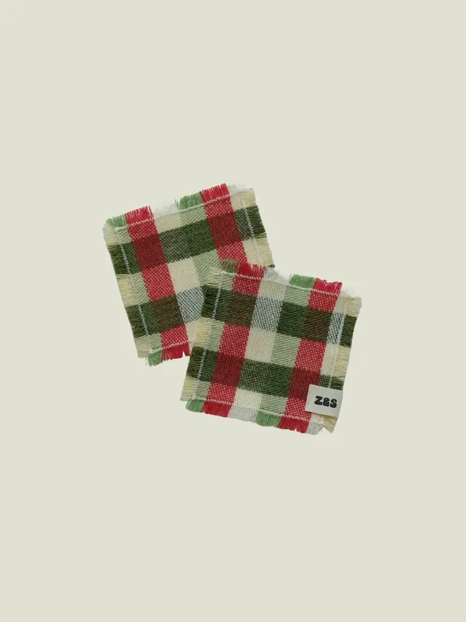 Sour Apple Coasters. A set of two coasters.