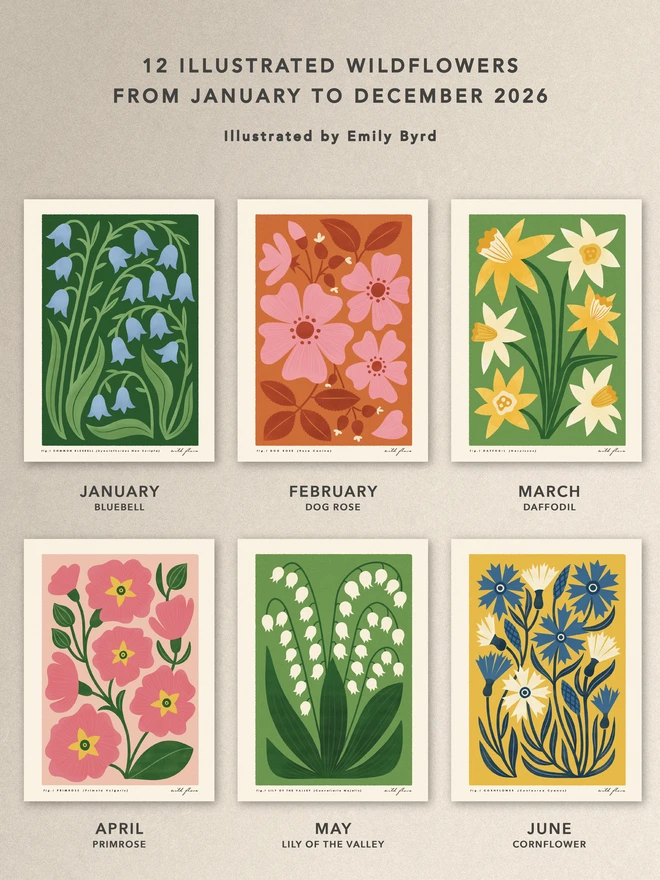 Wildflower 2026 calendar 