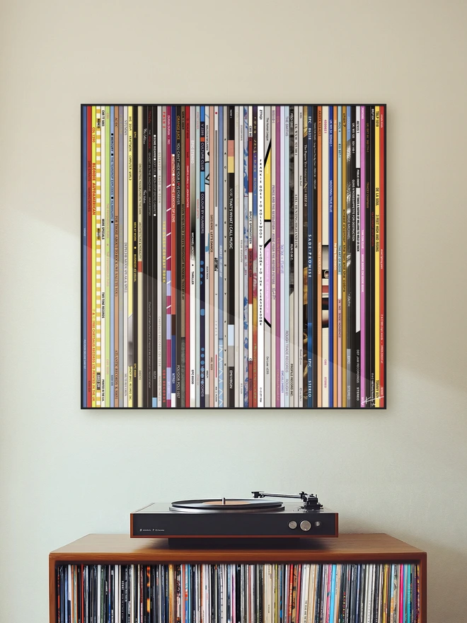 SOUNDS OF THE 80s vinyl records print