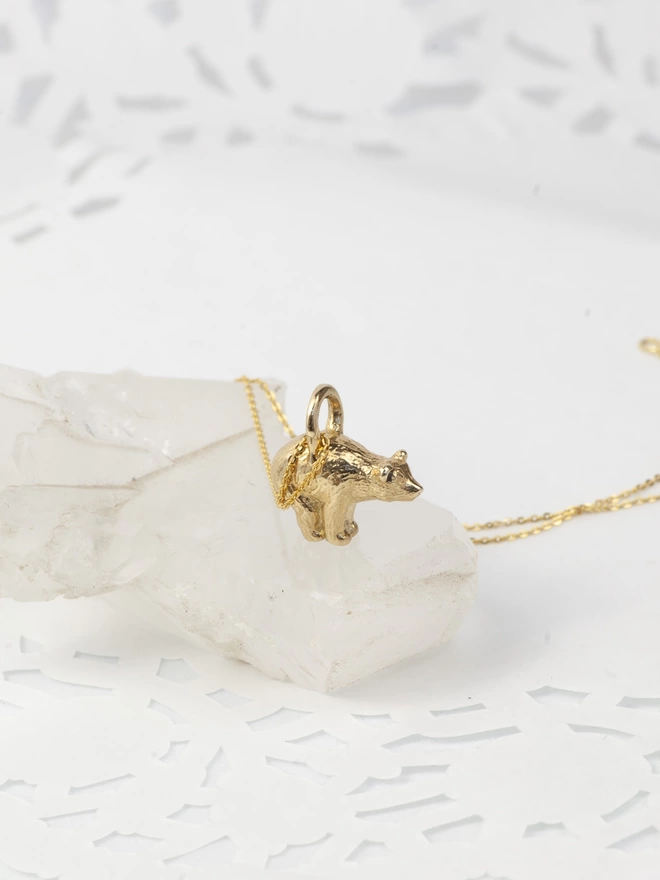 Small Golden Bear Pendant – Jack Seibert Jewelers