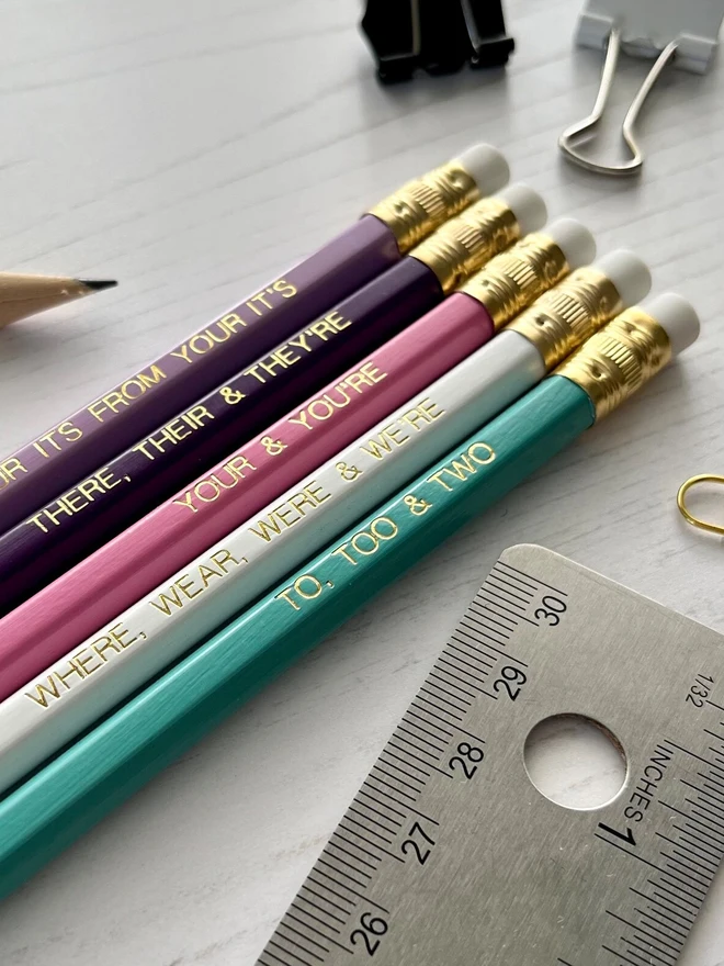 Grammar Pencils For Language Lovers (Set Of 5)