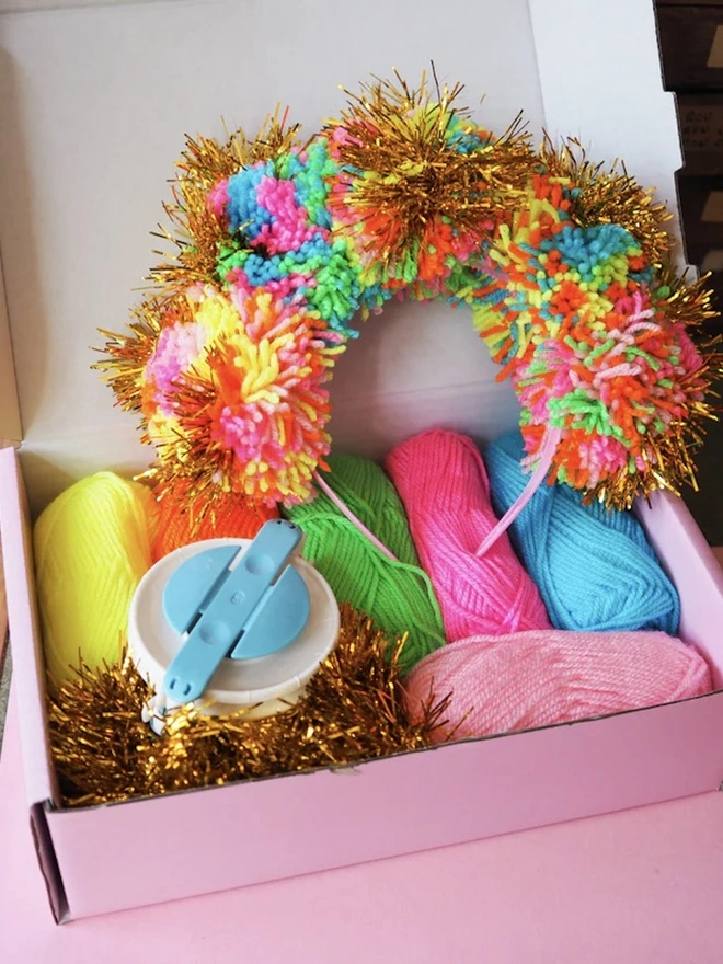 Tinsel Pom Pom Headband Kit
