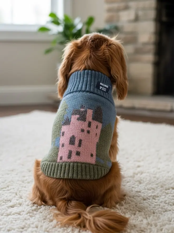 king Charles dog in a dog jumper