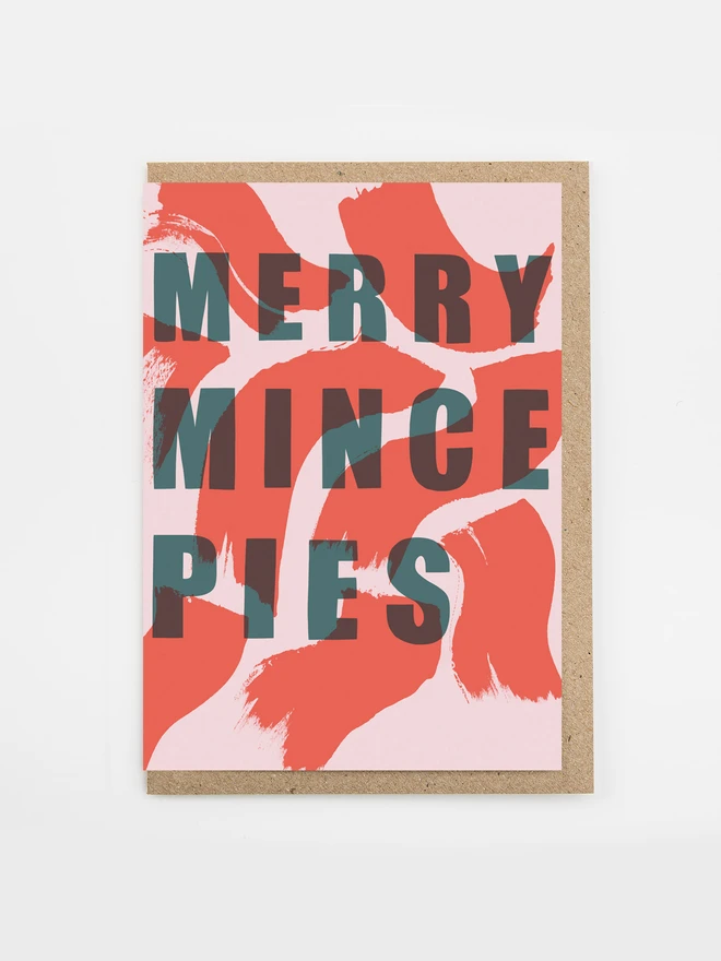 merry mince pies slogan christmas card