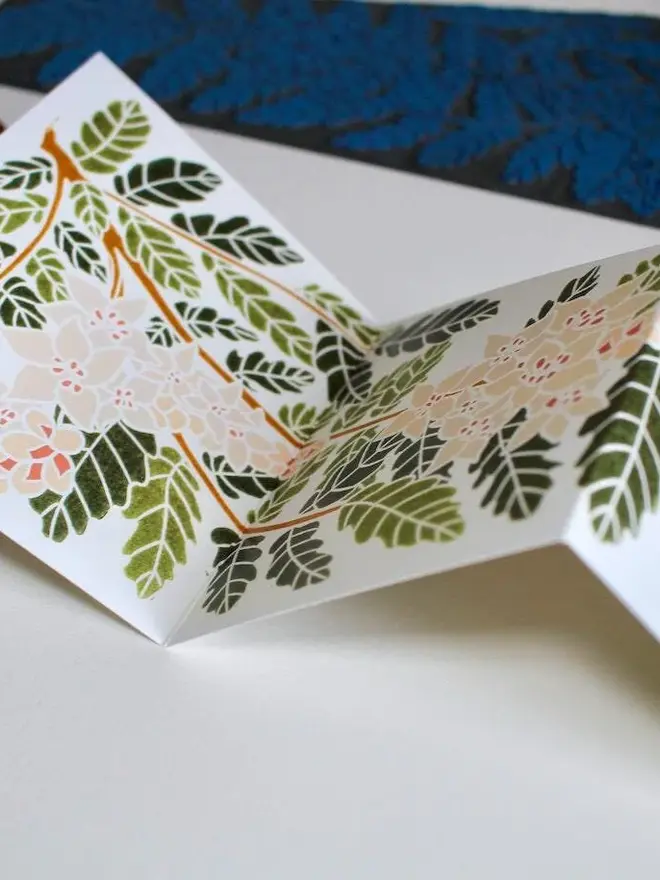 frankincense concertina christmas card