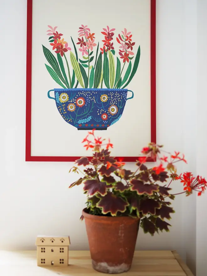hyacinth vase print