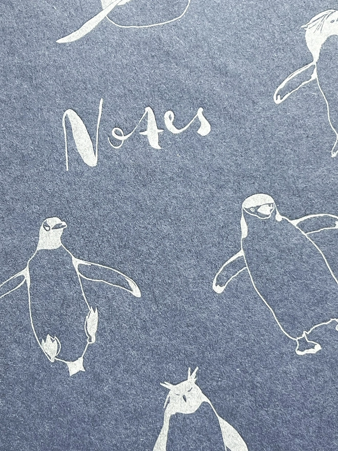 Close up of the Multi penguin notebook.