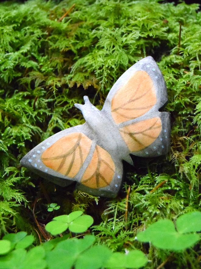  Handmade ecofriendly wooden toy figurines,  utterfly toy figures made by hand by Eric and Albert made in Wales, UK