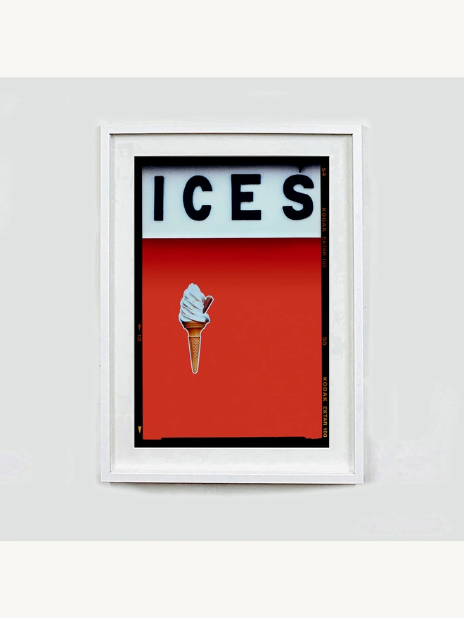 Ices Red framed in white