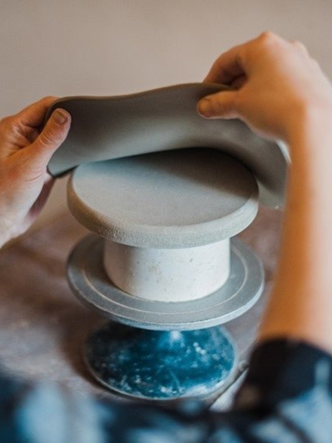 making of ceramic dinner plate