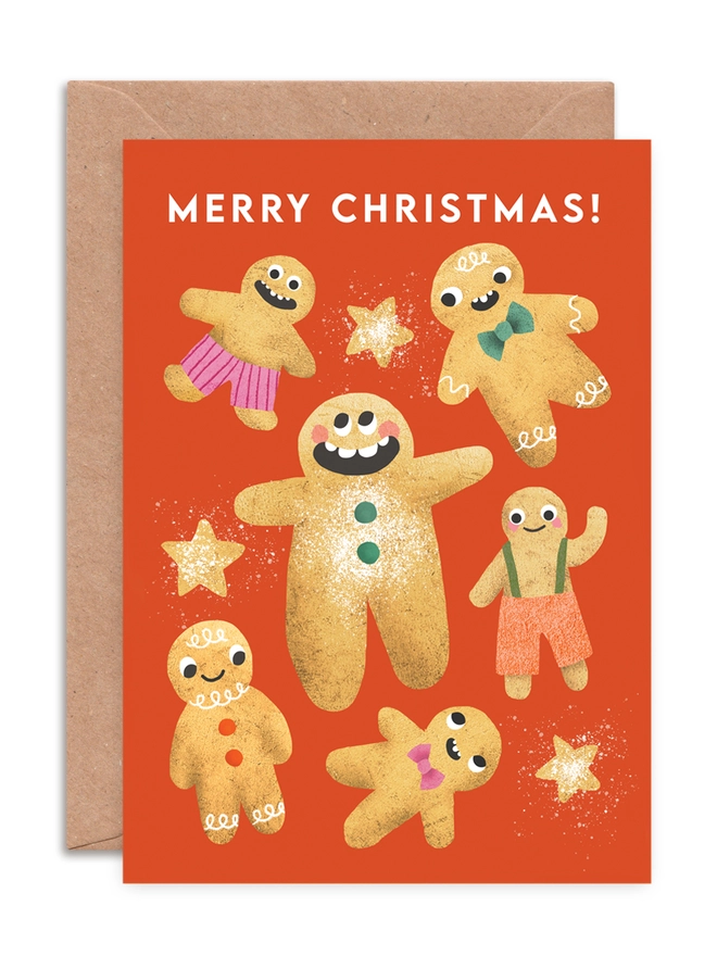 funny christmas assorted multipack pack set eight gingerbread bauble figgy pudding stocking illustrated cute