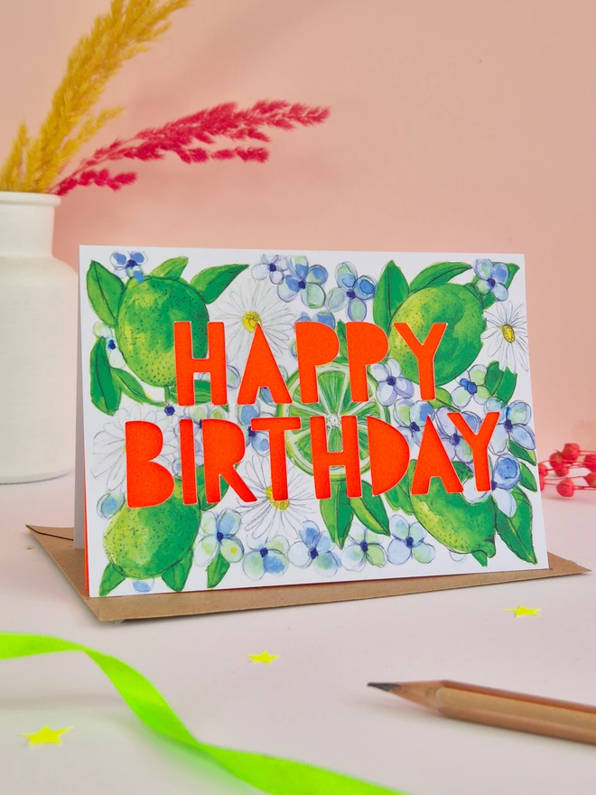 Lime Birthday Card