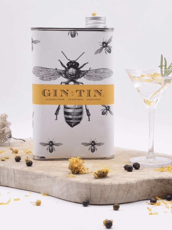 The Beautiful Bee Tin – Full of Delicious Gin Nectar!