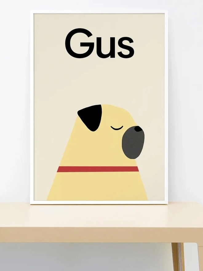 Personalised Pug Print