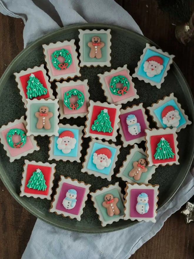Santas Biscuit Stamp Jar