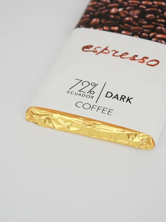 Coffee Dark Chocolate Bar - 72% Ecuadorian