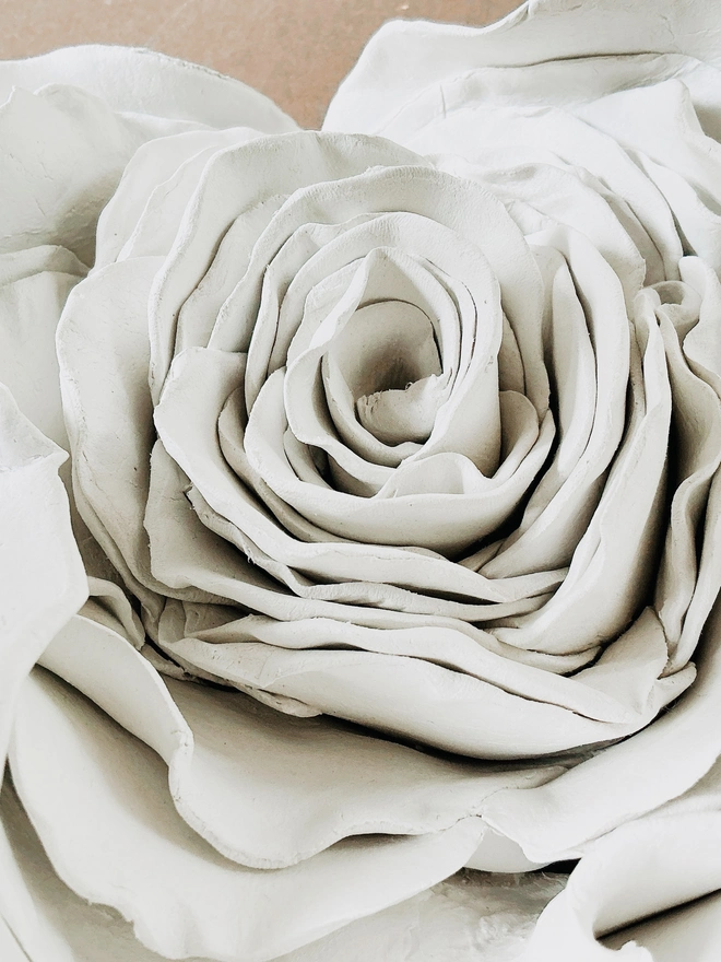 handmade clay rose flower wall art 3d decor 