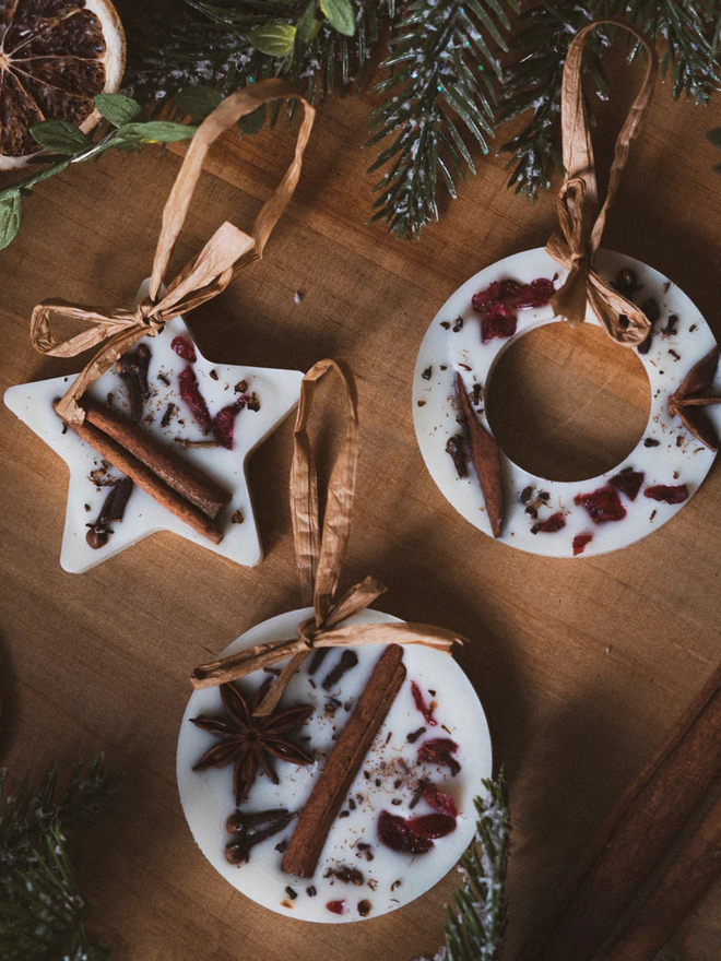 Christmas soy wax melt tree decoration