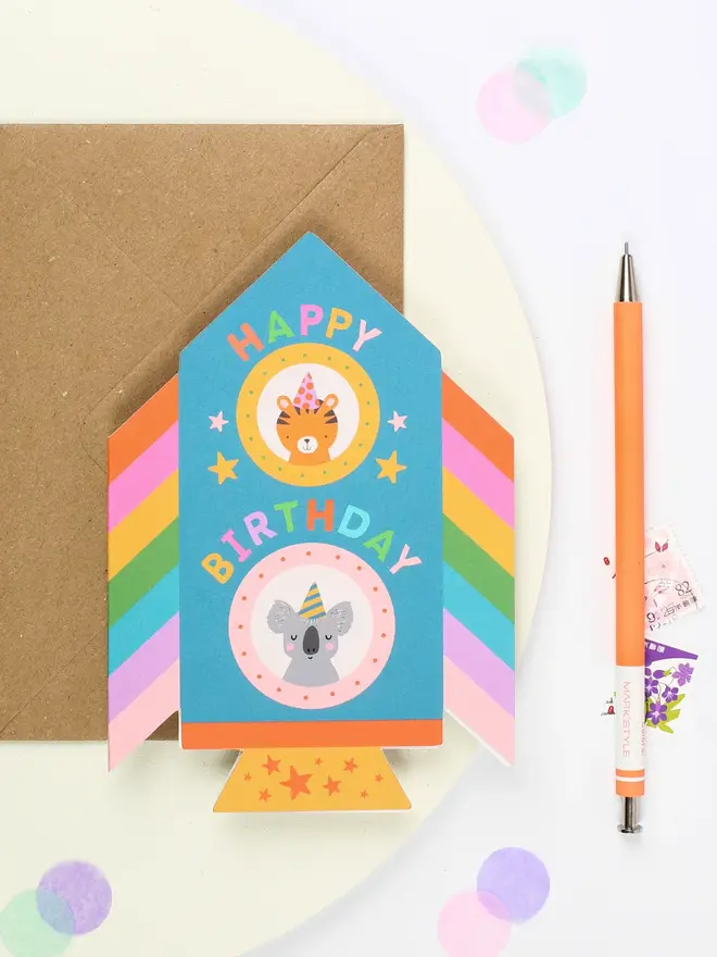 'Happy Birthday' Rocket Card