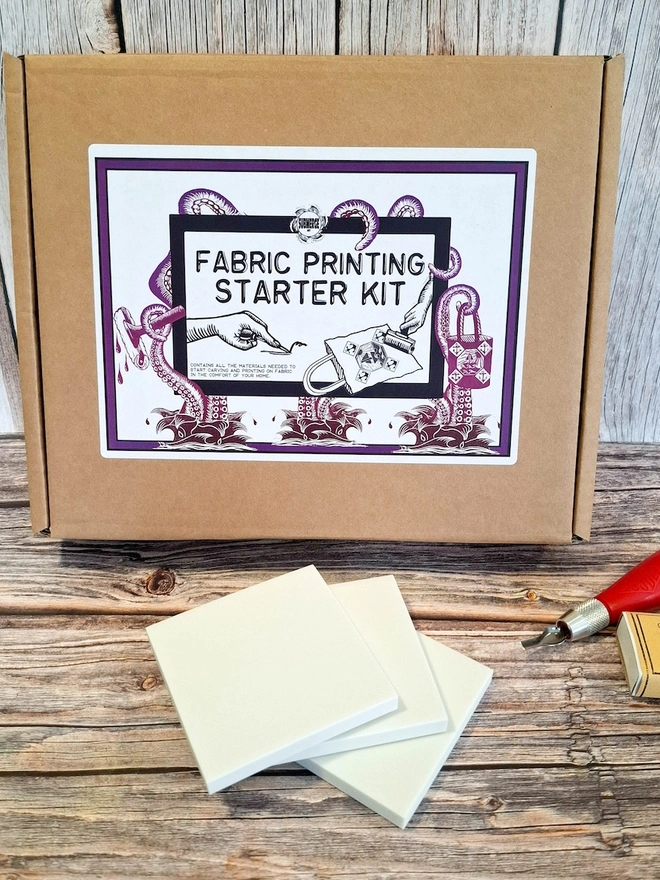 Fabric Printing Craft Kit, full kit with extra 20x10cm mastercut pack