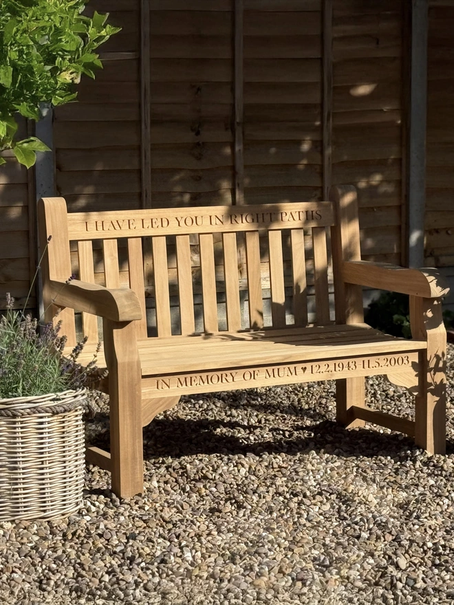 Memorial Bench for garden
