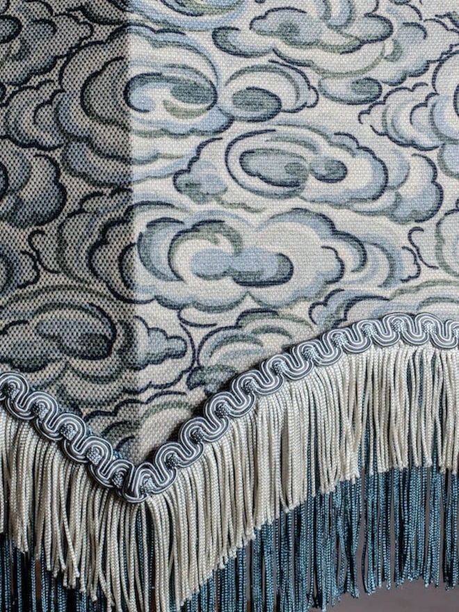 Kumo Clouds Fringed Lampshade