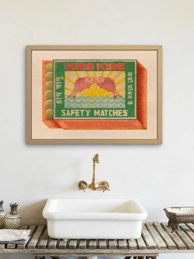 'Kiss Kiss' Lobster Matchbox Print Design