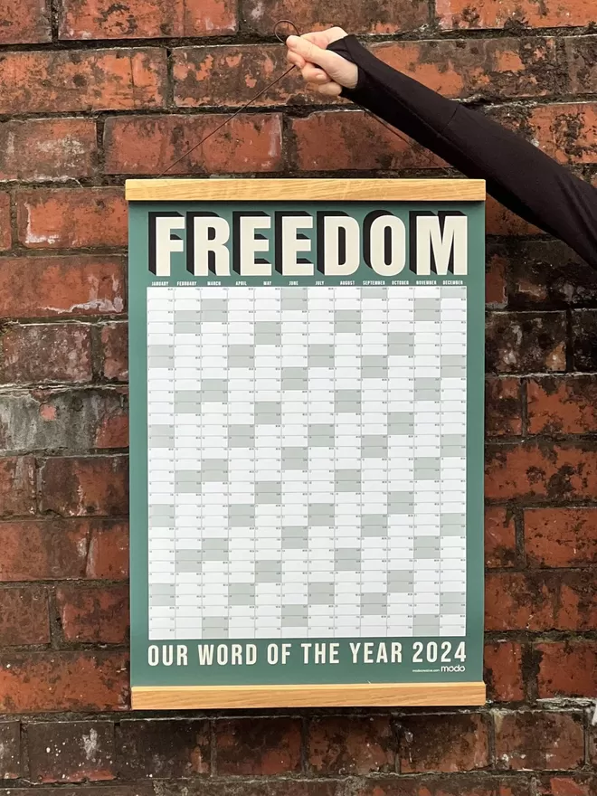 Balance Word of The Year wall calendar
