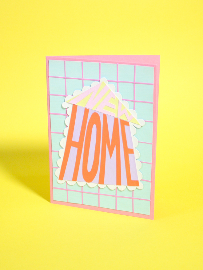'New Home' Handmade Collaged Card