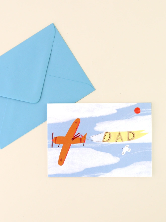'Dad' Vintage Plane Father's Card