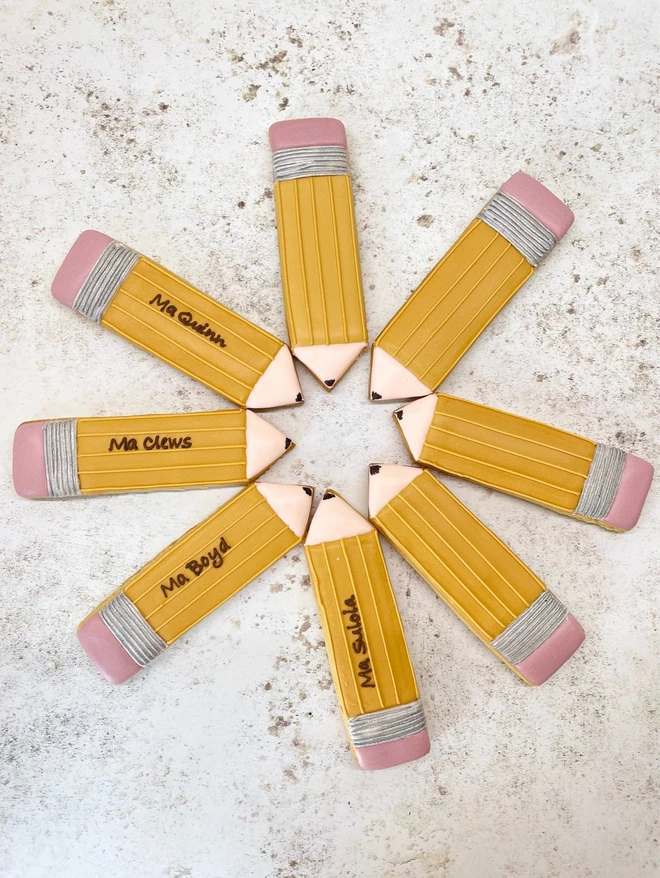 Thank you teacher biscuits pencil