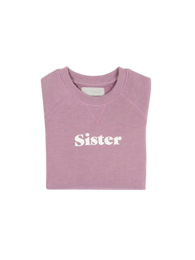 purple sister sweatshirt