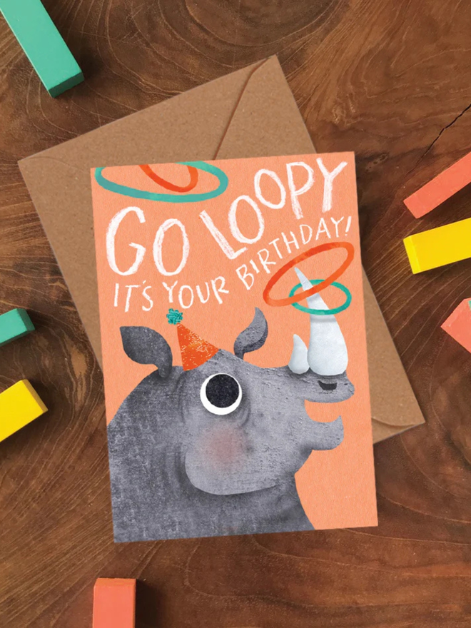 circus animals birthday cards pack of 6