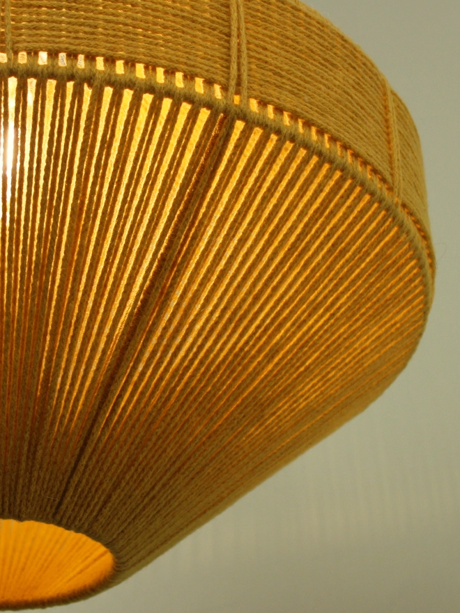 Large Capsule Pendant Gold weave
