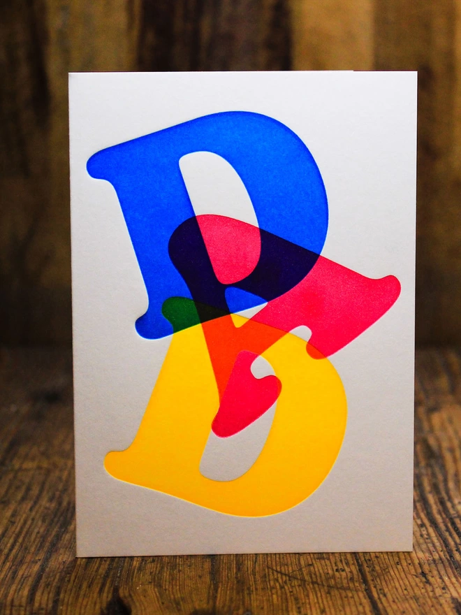 D-A-D | Vibrant Typographic Father's Day Letterpress Card