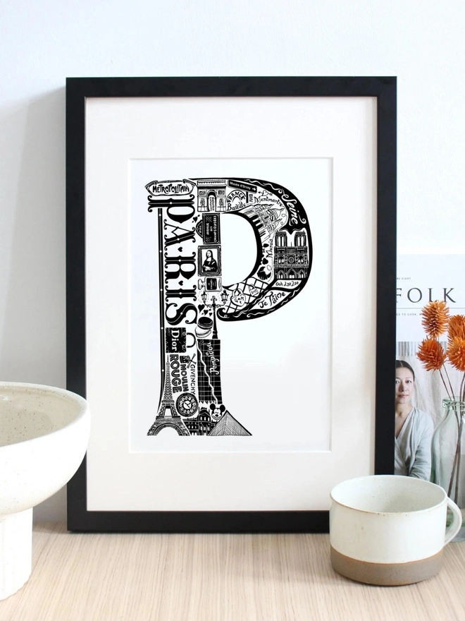 Paris Location Letter Print