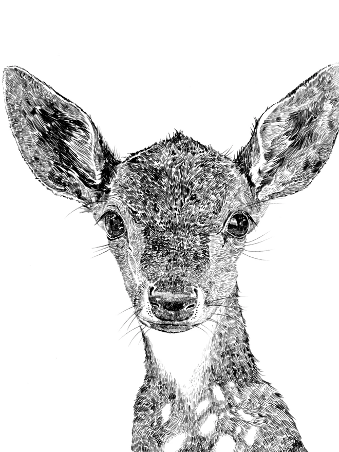 Detail of deer art print